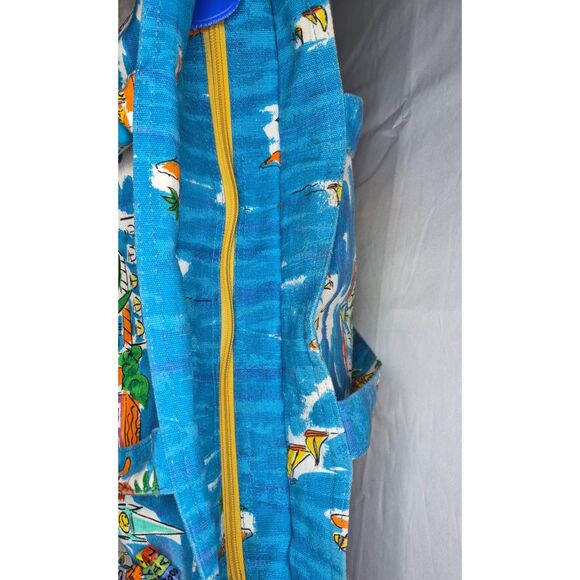 Sally Huss Colorful Coastal Scene Tote Beach Bag - Picture 3 of 5